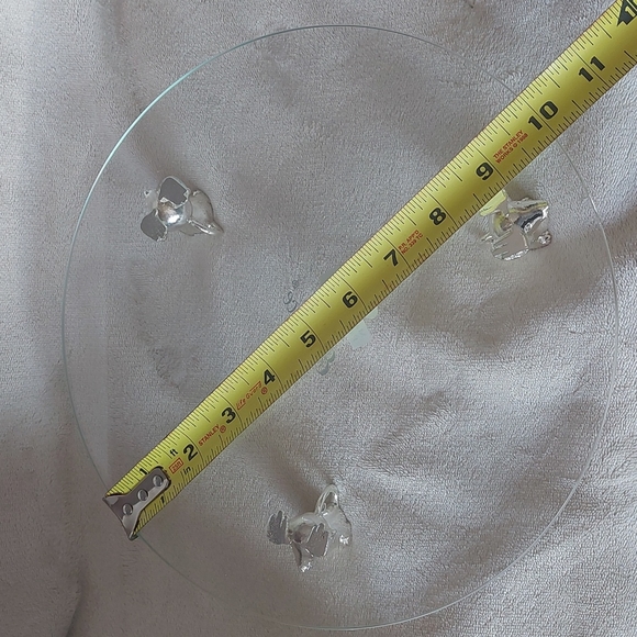 Mice N' Cheese glass plate silver plated cheese picks - Picture 8 of 13